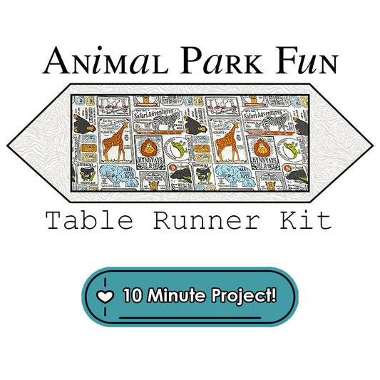 Animal Park Fun Table Runner Kit Moda - Moda from Fort Worth Fabric Studio