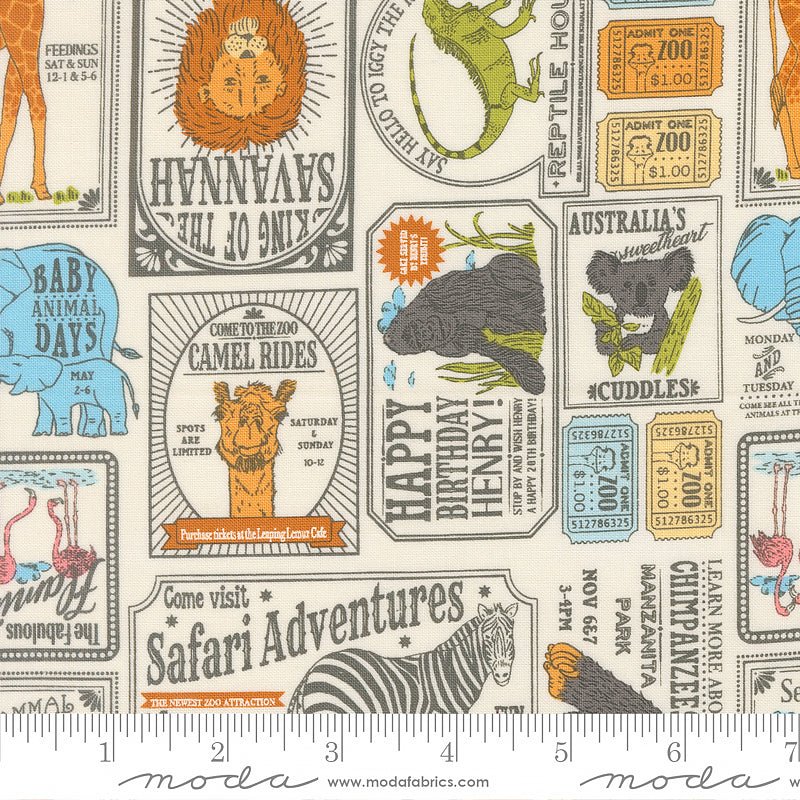 Animal Park Fun Text & Words Dove – Remnant 42″ × 44″