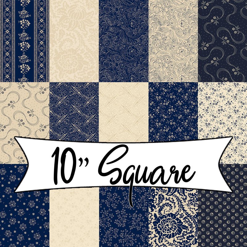 Anna B's Indigos 10" Squares - Marcus Fabrics from Fort Worth Fabric Studio