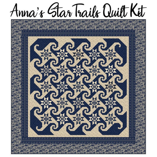 Anna's Star Trails Quilt Kit with Anna B's Indigos from Marcus - Marcus Fabrics from Fort Worth Fabric Studio