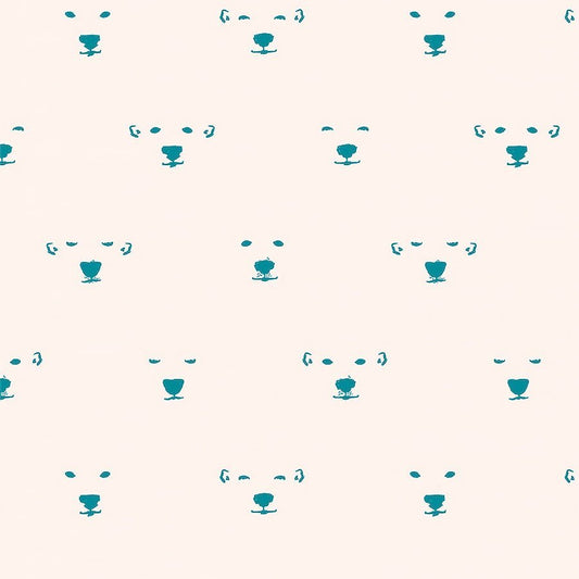 Arctic Tale Frosty Gaze Cream – Remnant 36" × 44" - Art Gallery from Fort Worth Fabric Studio