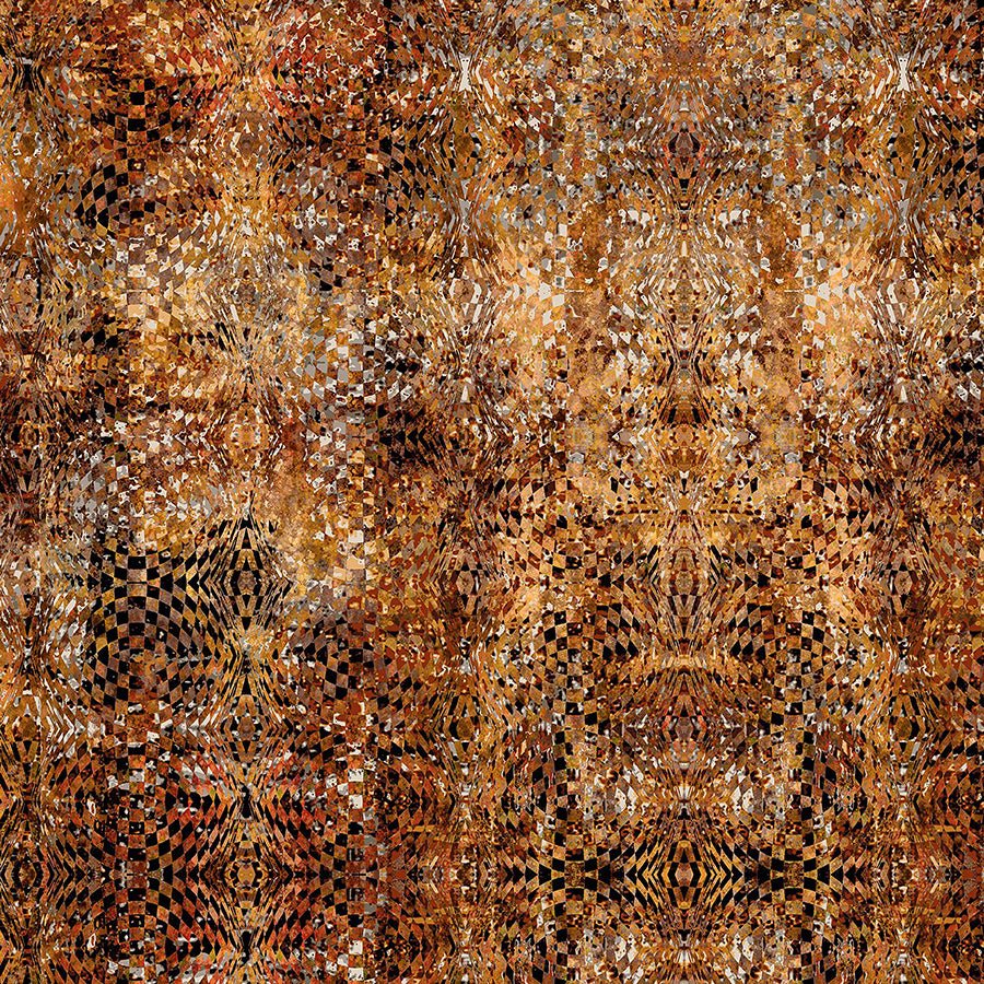 Autumn Elegance Fall Mosaic Brown - In the Beginning from Fort Worth Fabric Studio