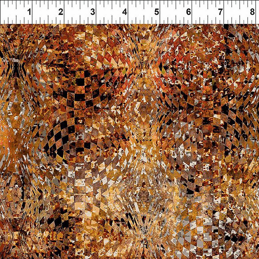 Autumn Elegance Fall Mosaic Brown - In the Beginning from Fort Worth Fabric Studio