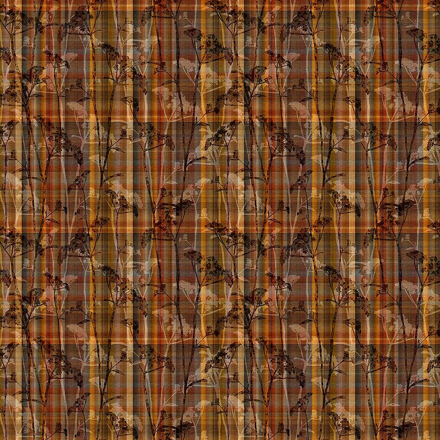 Autumn Elegance Fall Plaid Brown – Remnant 16″ × 44″