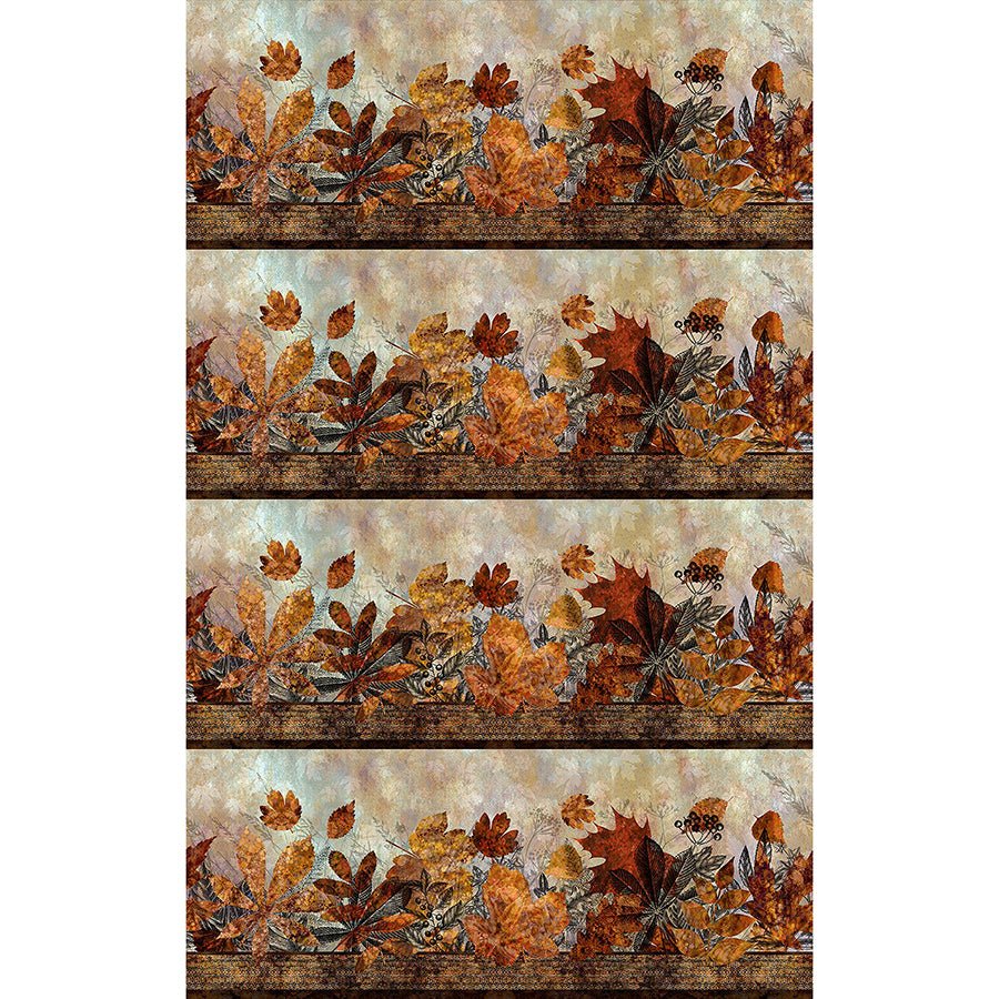 Autumn Elegance Flower Stripe Multi - In the Beginning from Fort Worth Fabric Studio