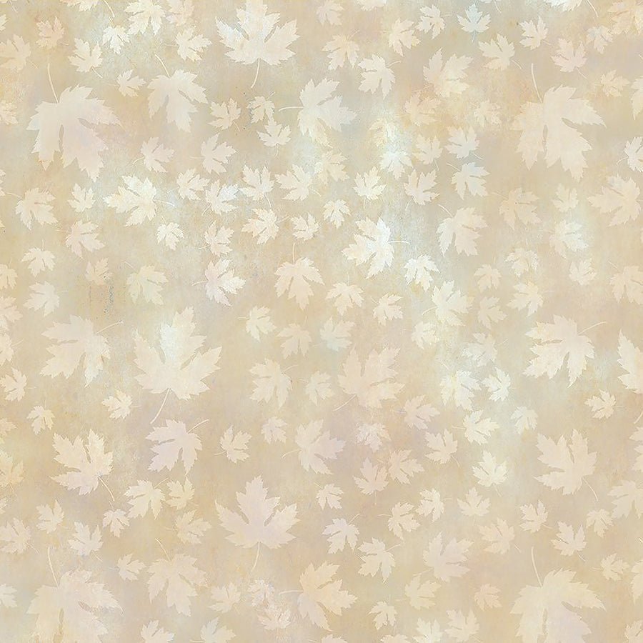 Autumn Elegance Tonal Leaf Cream - In the Beginning from Fort Worth Fabric Studio