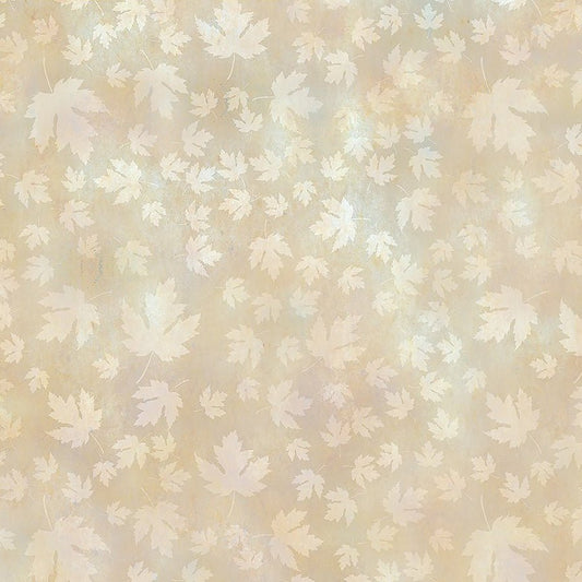 Autumn Elegance Tonal Leaf Cream - In the Beginning from Fort Worth Fabric Studio