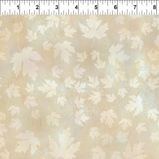 Autumn Elegance Tonal Leaf Cream - In the Beginning from Fort Worth Fabric Studio