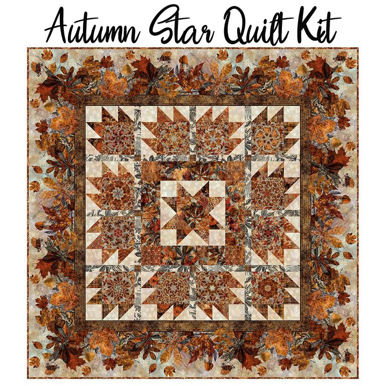 Autumn Star Quilt Kit with Autumn Elegance from In The Beginning - In the Beginning from Fort Worth Fabric Studio