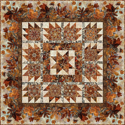Autumn Star Quilt, Table Runner & Mats Pattern by Jason Yenter - Jason Yenter from Fort Worth Fabric Studio