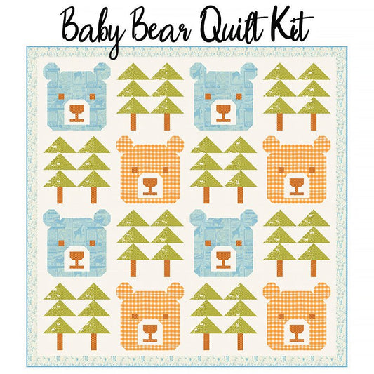 Baby Bear Quilt Kit with Animal Park Fun from Moda - Moda from Fort Worth Fabric Studio