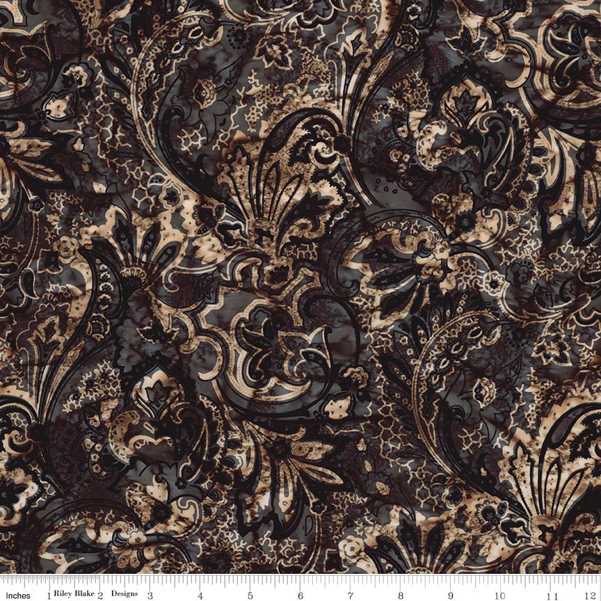Bandanas Batiks Stormy Seas – Remnant 23" × 44"