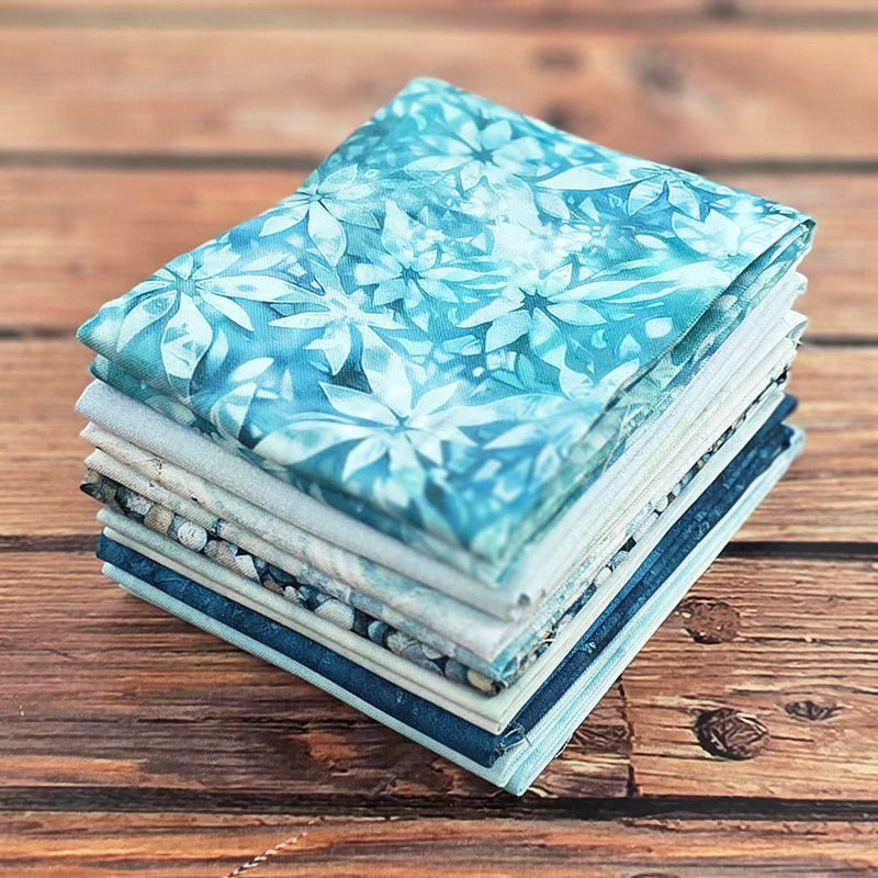 Barton Springs– FWFS Exclusive 7 Piece Fat Quarter Bundle - Fort Worth Fabric Studio from Fort Worth Fabric Studio