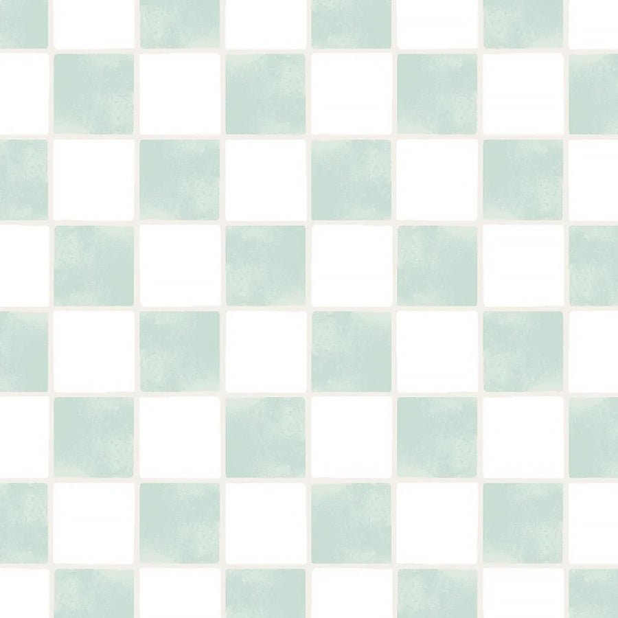 Bathing Bonnies Tiny Tiles White/Mint - Studio E from Fort Worth Fabric Studio
