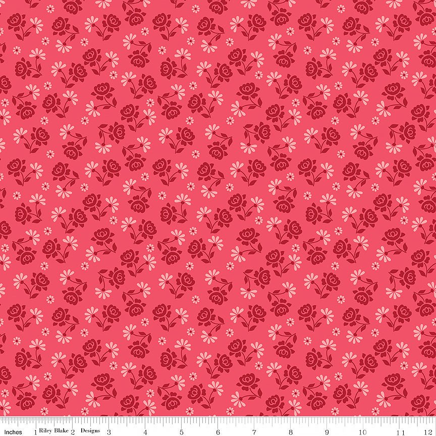 Berry & Sage Roses Tea Rose – Remnant 31" × 44"
