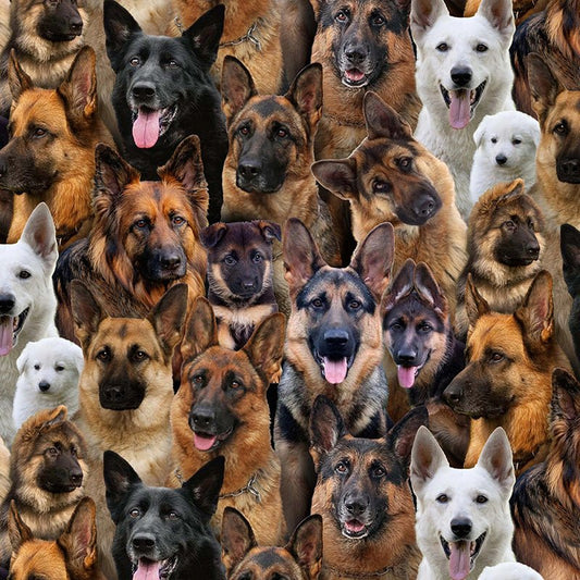 Best Friend German Shepard Multi - Elizabeth's Studio from Fort Worth Fabric Studio