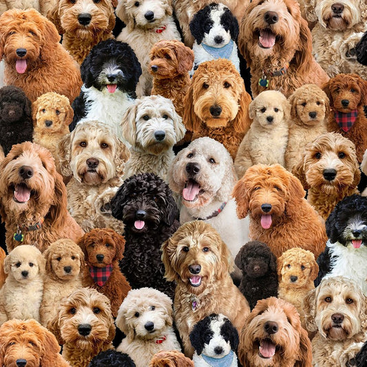 Best Friend Mixed Breeds Multi - Elizabeth's Studio from Fort Worth Fabric Studio