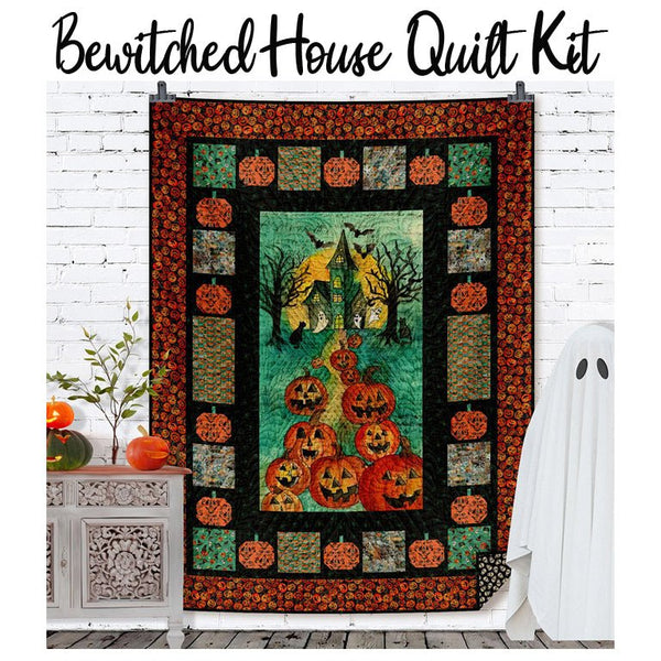 Bewitched House Quilt Kit with Emerald Hollow from Clothworks - Clothworks from Fort Worth Fabric Studio