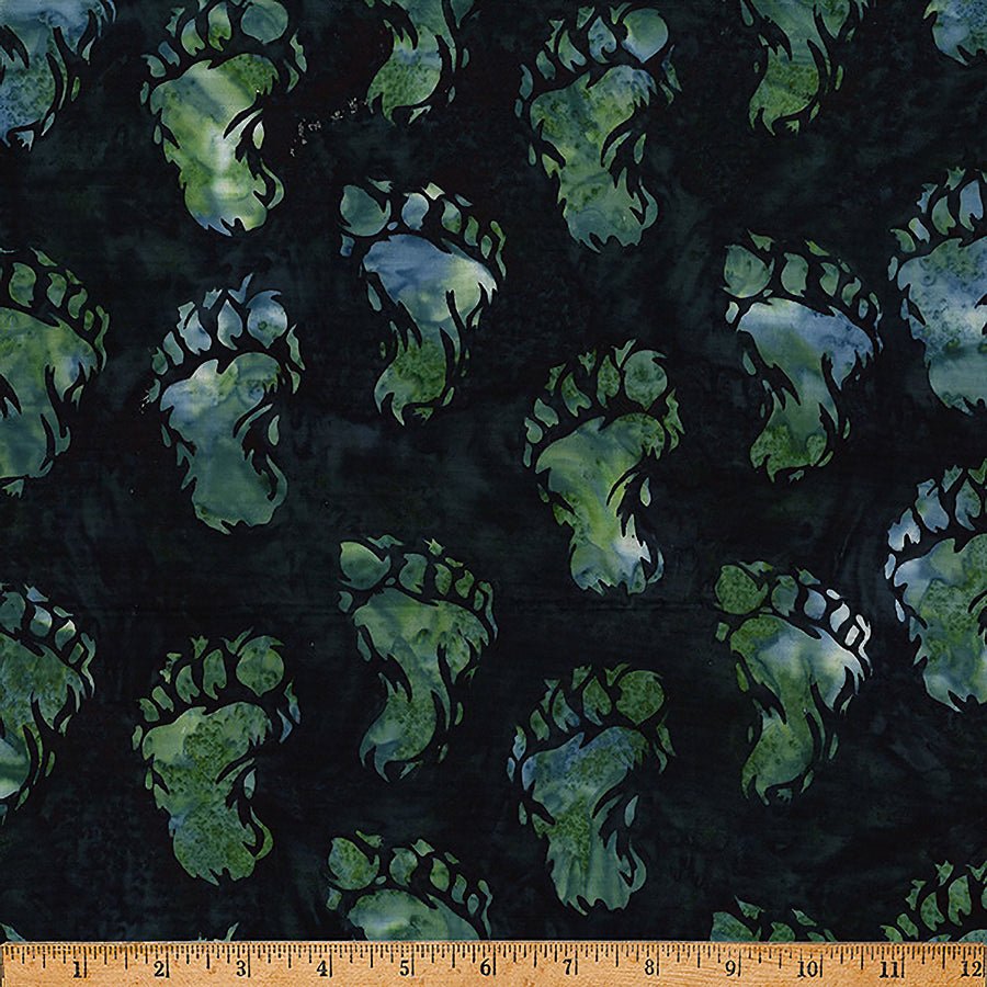Big Foot Bali Batiks Footprints Forest - Hoffman from Fort Worth Fabric Studio