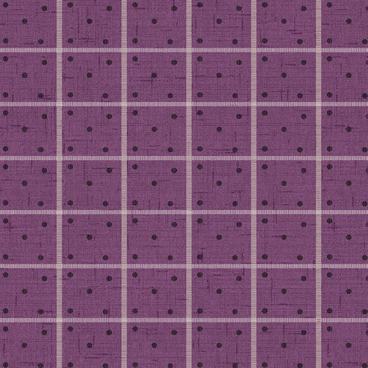 Blackberry Bramble Dots & Stripes Purple - Wilmington Prints from Fort Worth Fabric Studio