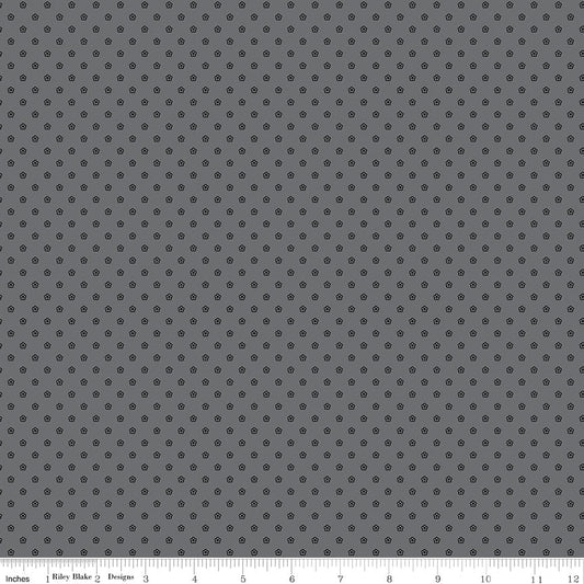 Blackout Flower Gray - Riley Blake from Fort Worth Fabric Studio