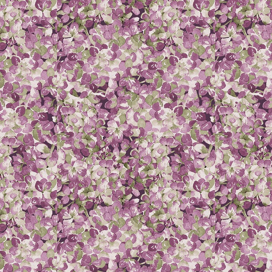 Blooming Beauty Packed Hydrangeas Plum/Pink - Henry Glass from Fort Worth Fabric Studio