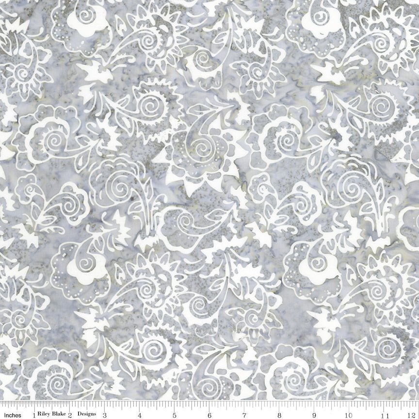 Blooms at Dusk Batiks Blossoms Pearl River Yardage by Riley Blake