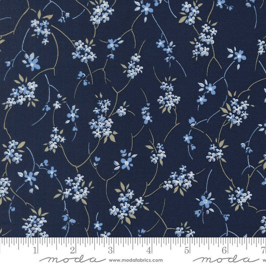 Blossom Jubilee Meadowsweet Florals Nightfall - Moda from Fort Worth Fabric Studio