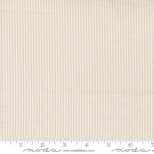 Blossom Jubilee Ticking Stripes Stone - Moda from Fort Worth Fabric Studio