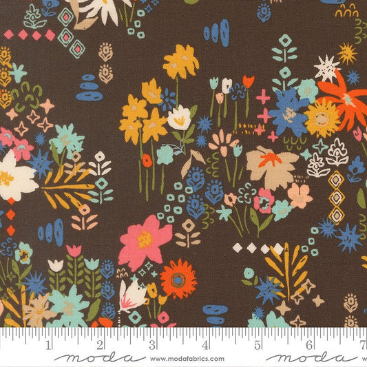 Boho Haven Busy Florals Walnut - Moda from Fort Worth Fabric Studio
