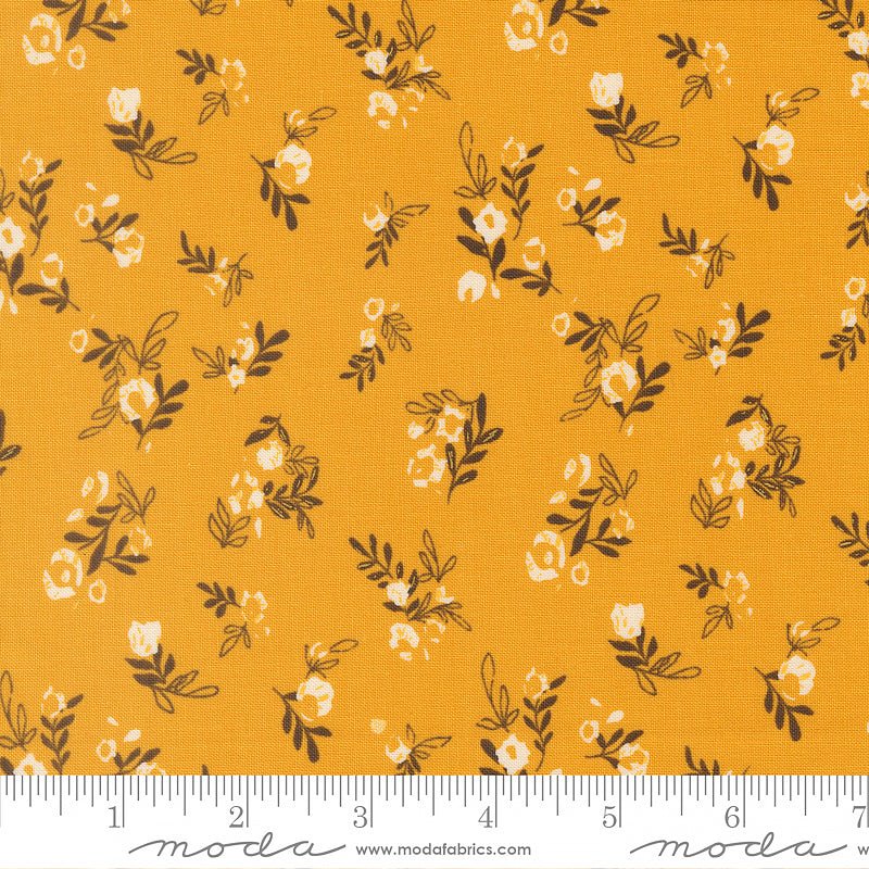 Boho Haven Small Florals Dijon – Remnant 36″ × 44″