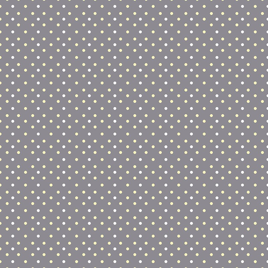 Buzzin' Blooms Polka Dots Dark Gray - Wilmington Prints from Fort Worth Fabric Studio