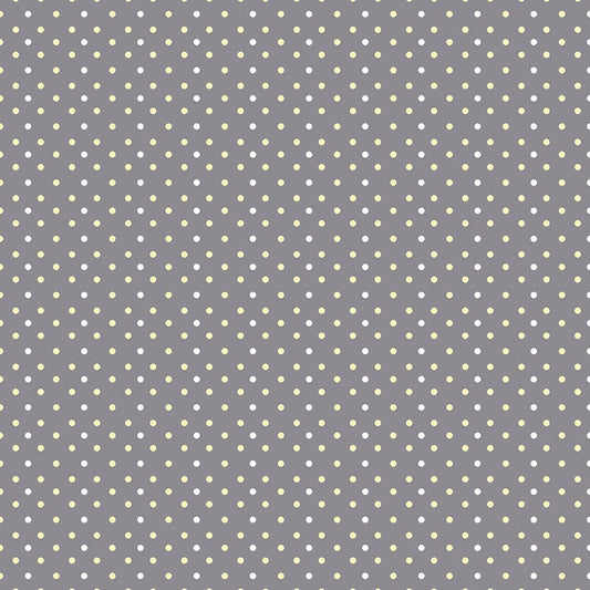 Buzzin' Blooms Polka Dots Dark Gray - Wilmington Prints from Fort Worth Fabric Studio