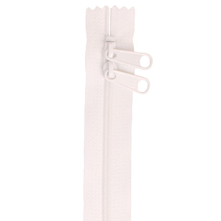 By Annie's 30" Double Slide Handbag Zipper White - ByAnnie from Fort Worth Fabric Studio