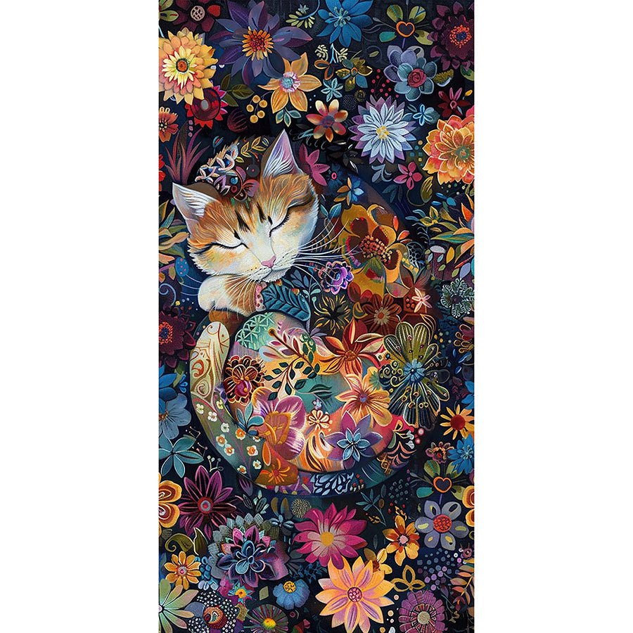 Calico Cat 24" Panel Black - Timeless Treasures from Fort Worth Fabric Studio