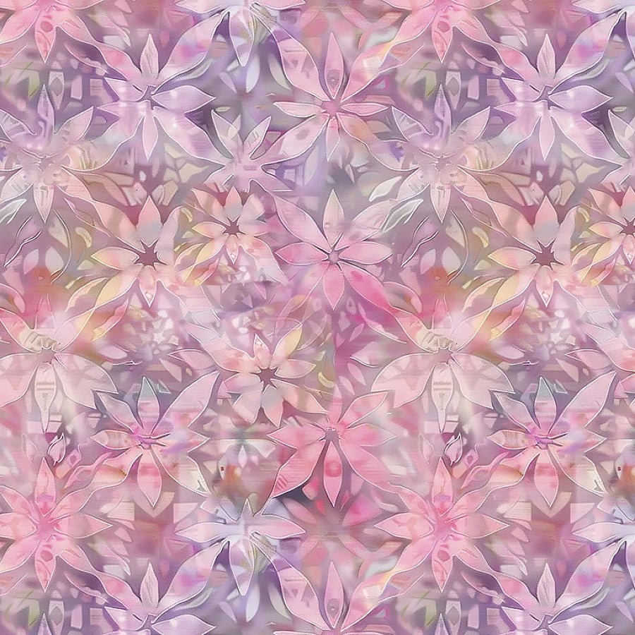 Calico Cat Shadow Floral Texture Pink – Remnant 30″ × 44″