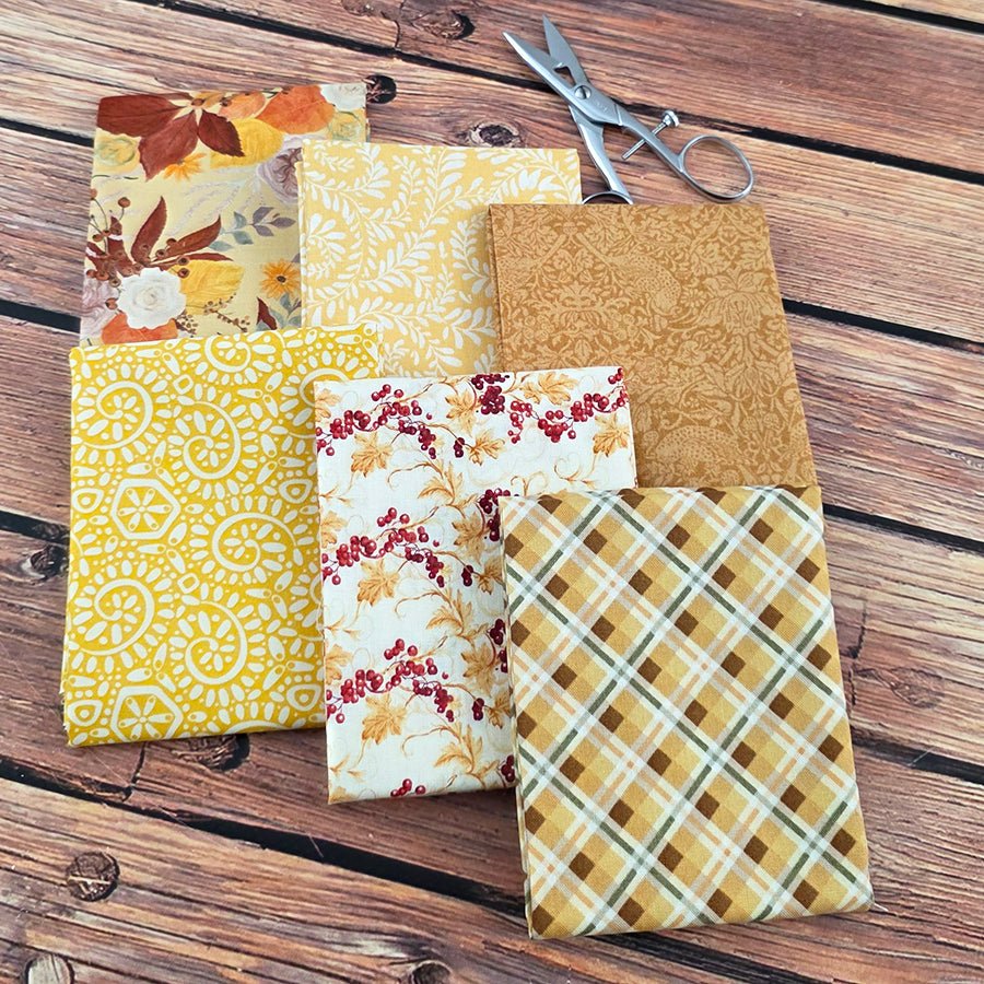 Canadian River Gold – FWFS Exclusive 6 Piece Fat Quarter Bundle - Fort Worth Fabric Studio from Fort Worth Fabric Studio