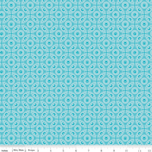 Celtic Cats Circle Paws Aqua - Riley Blake from Fort Worth Fabric Studio