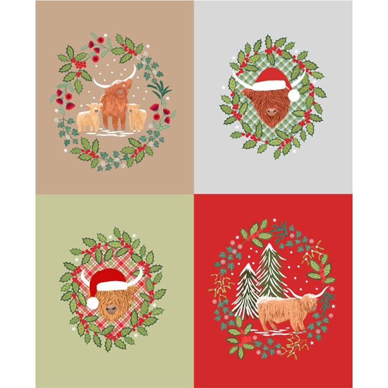 Celtic Christmas 36" Squares Panel - Lewis & Irene from Fort Worth Fabric Studio