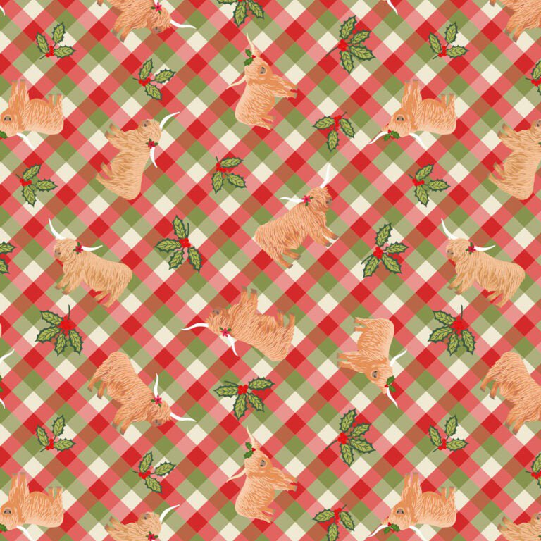 Celtic Christmas Highlands & Holly Festive Gingham - Lewis & Irene from Fort Worth Fabric Studio