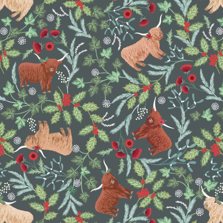 Celtic Christmas Highlands Iced Forest - Lewis & Irene from Fort Worth Fabric Studio