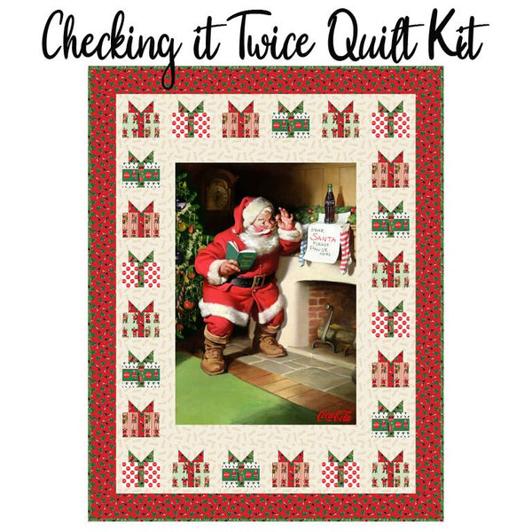 Checking it Twice Quilt Kit with Coca - Cola Christmas from Northcott - Northcott from Fort Worth Fabric Studio