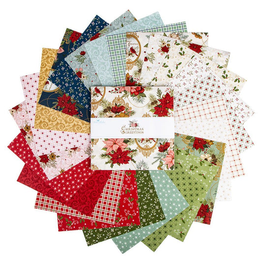 Christmas Greetings 10" Stacker from Riley Blake - Riley Blake from Fort Worth Fabric Studio