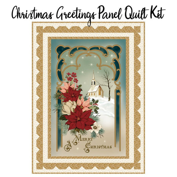 Christmas Greetings Panel Quilt Kit from Riley Blake - Riley Blake from Fort Worth Fabric Studio