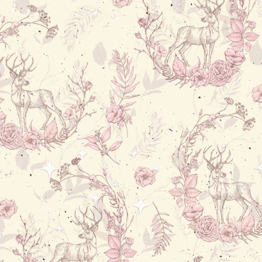 Christmas Magic Deer Ivory – Remnant 29″ × 44″