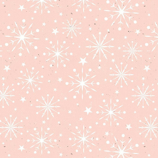 Christmas Magic Stars Pink – Remnant 29″ × 44″ - Blank Quilting from Fort Worth Fabric Studio
