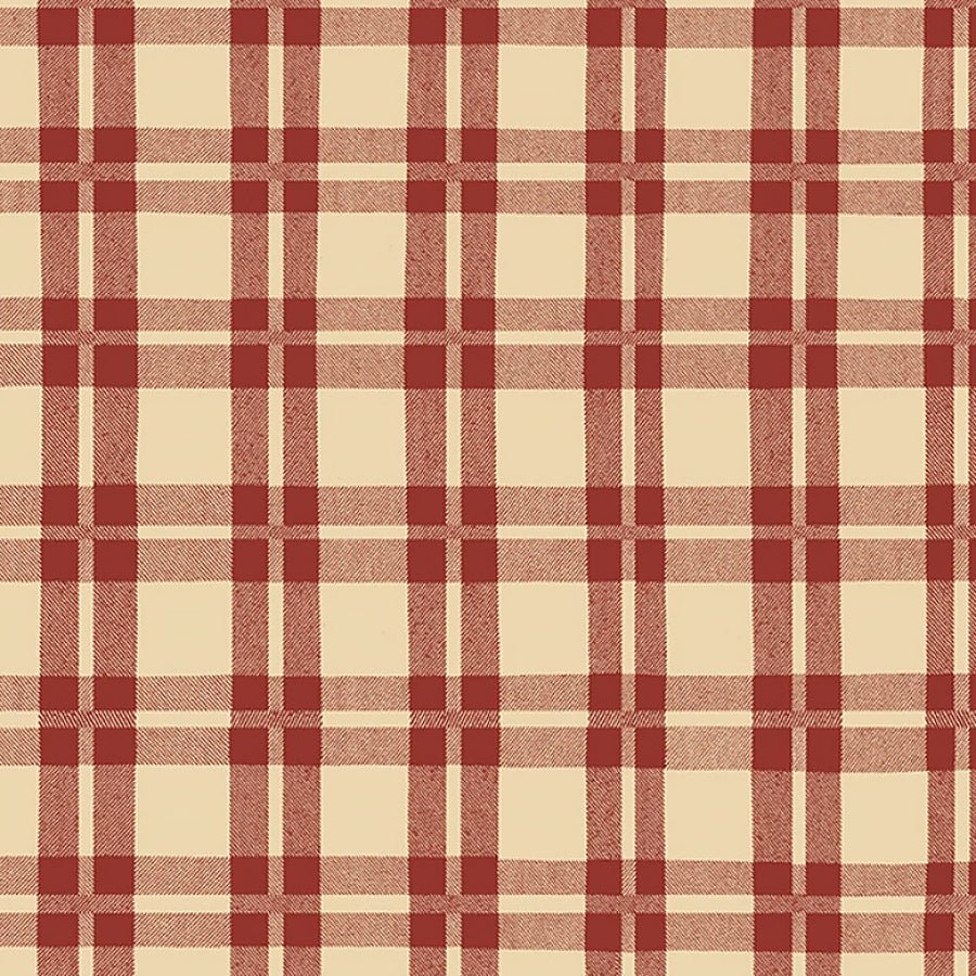 Christmas Tails Plaid Light Red - Clothworks from Fort Worth Fabric Studio