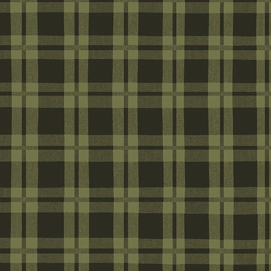 Christmas Tails Plaid Olive – Remnant 28" × 44"