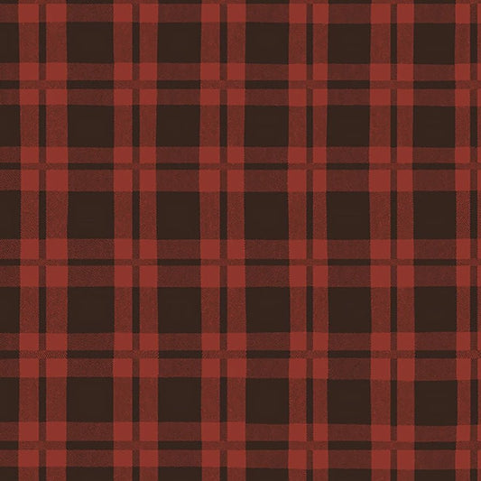 Christmas Tails Plaid Red - Clothworks from Fort Worth Fabric Studio