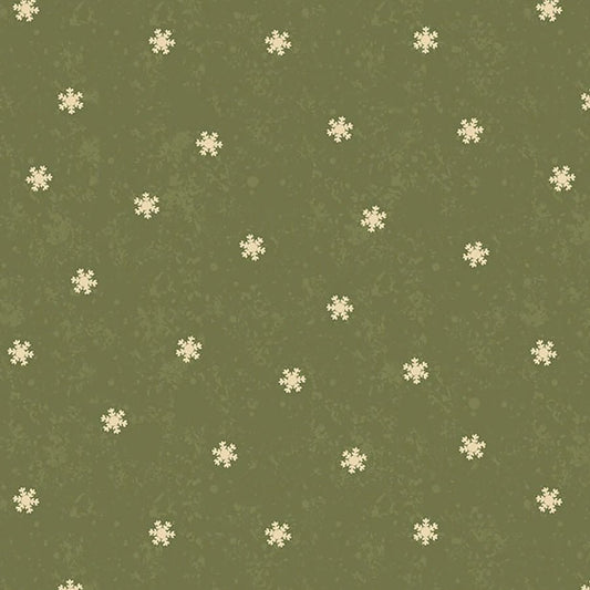 Christmas Tails Snow Dot Olive - Clothworks from Fort Worth Fabric Studio
